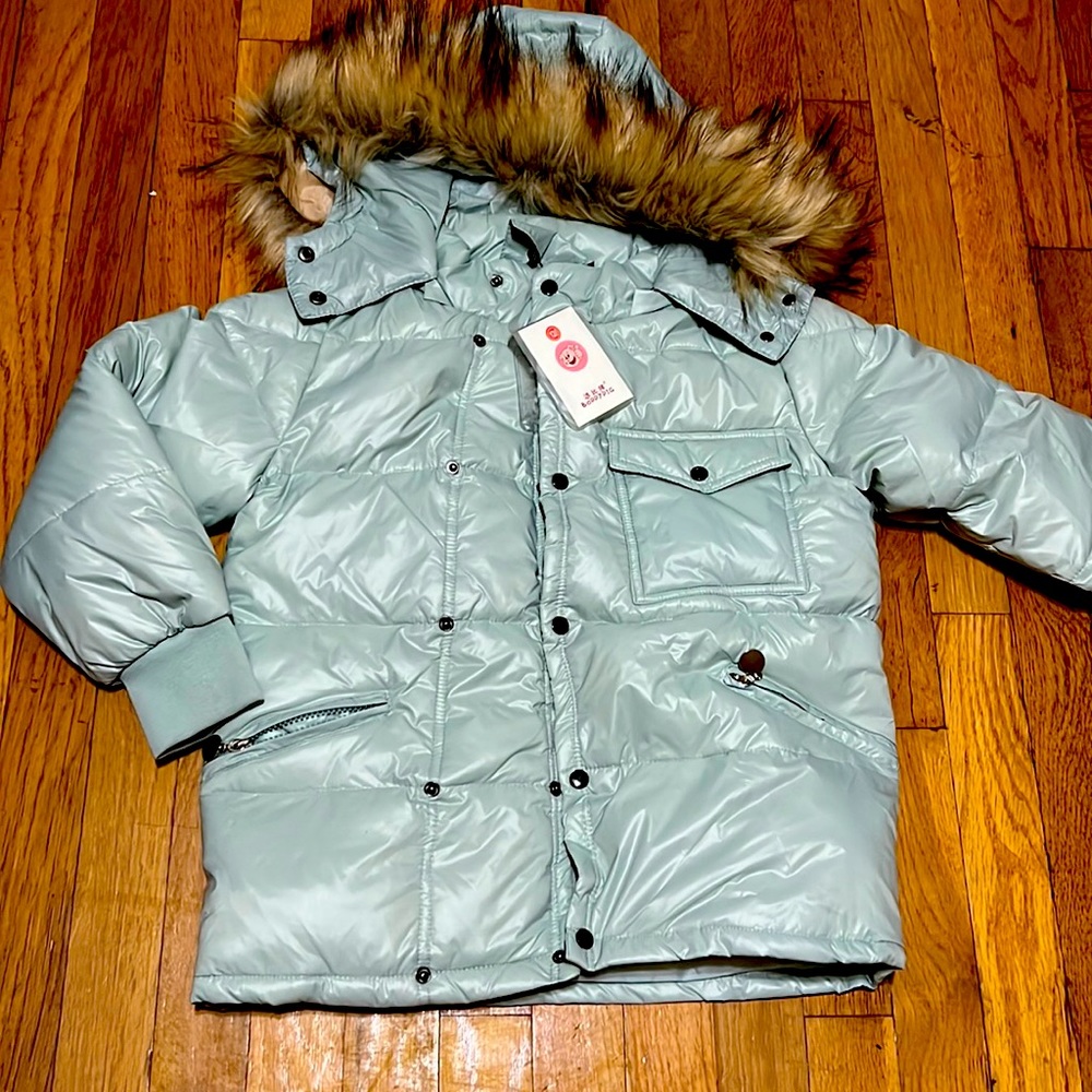 2024 Baby Girls and Boys Winter Warm Hooded Fur Trim Zipper Snows set - Picture 1 of 7